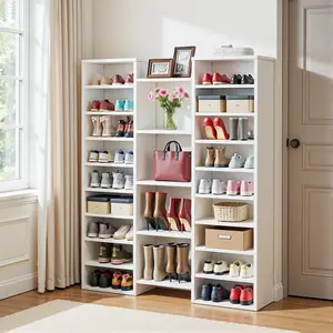 Spaco 14-Tier Shoe Rack for 46 Pairs ,Tall Freestanding Shoe Storage Cabinet with 22 Open Cubbies, Shoe Shelf,Wide Entryway Shoe Organizer for Living Room, Hallway