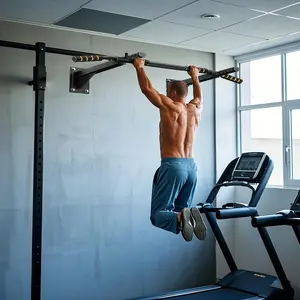 Heavy Duty Wall Mounted Chin Up Bar | 500KG Weight Capacity, All-In-One Home Fitness Station with Straps, Great for Weighted Lifts, Pull-Ups, Dips & Mobility Work – Black, Commercial Strength Gym Gear