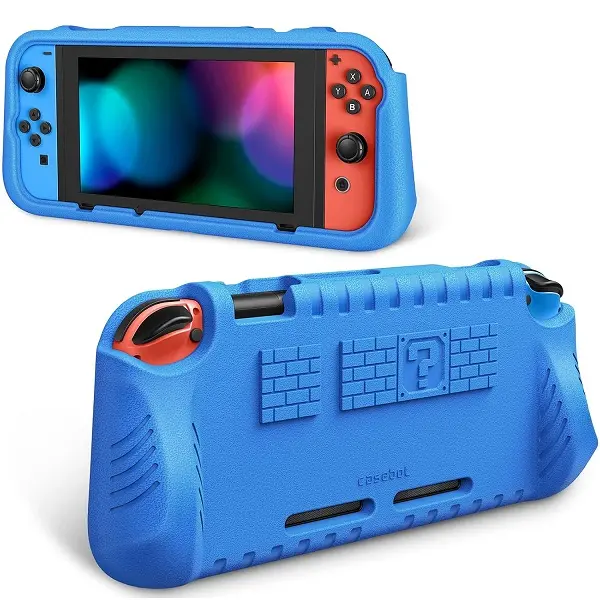 Fintie Shockproof Case for Nintendo Switch - Ergonomic Grip, Game Card Slots, Easy Installation, Durable Handheld Cover, Gaming Console Accessories