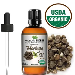 Certified Organic Moringa Oil for Body Care and Comfort Cosmetic