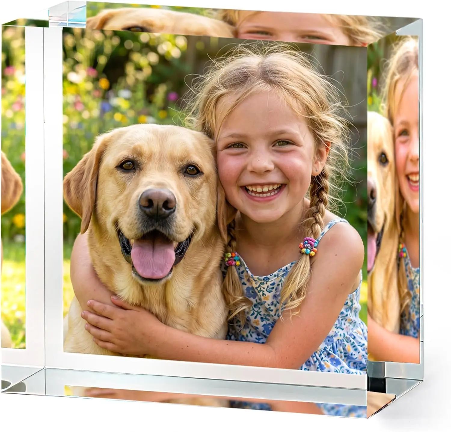 ArtPix 3D Personalized Acrylic Photo Block, Custom Picture Plaque, 1" Thick UV Printed Keepsake Gift
