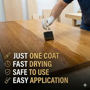 DWIL Water-Based Wood Stain - Just One Coat, Fast Drying, Low Odor, Non-Toxic, Safe for Indoor & Outdoor Use, Easy Application for Furniture, Cabinets, and More