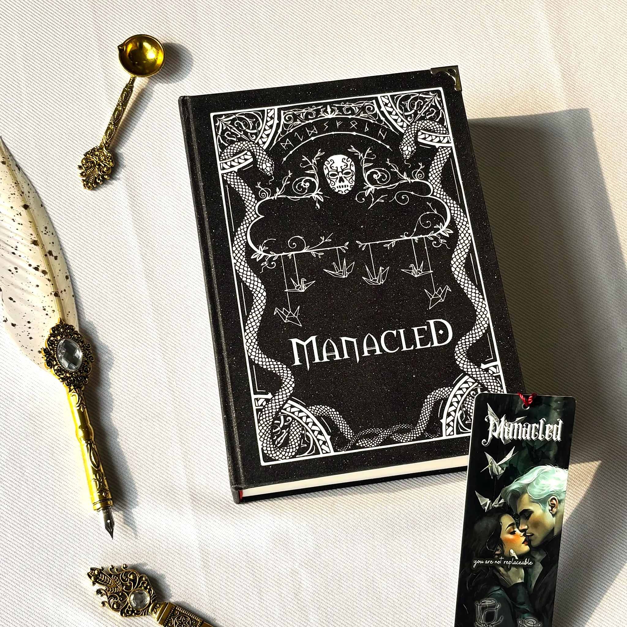 Manacled by SenLinYu Hardcover Collector Book - A5 Special Edition Dramione-Inspired Fanfiction Book with Free Bookmark