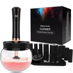 Upgrade Your Makeup Routine with our Premium Electric Makeup Brush Cleaner in Black. Effortlessly Clean Brushes with Speed and Precision