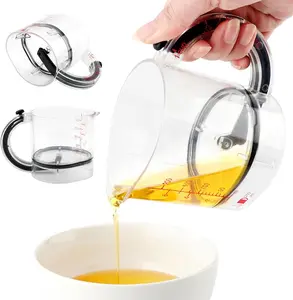 4-in-1 Adjustable Measuring Cup for Liquids & Dry Ingredients - Multi Cup Converter with Scraper Base, Dishwasher Safe, Dual Metric & Ounce Scale, Space-Saving Kitchen Tool for Baking Cooking