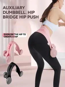 Portable 3-In-1 Non-Slip Gym Kit: Pink Hex Dumbbell (Anti-Roll PVC) + Hip Thrust Belt For Glutes + Silica Gel Gloves For Cycling |   Home, Office & Travel Workout Essentials For Women/Men, Sport,Home Exercise, Sport Accessories,