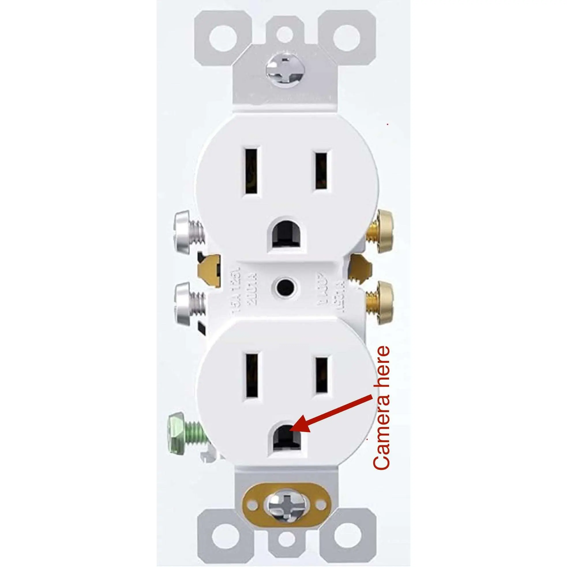 4K WiFi Electric Outlet Camera 4K/1080P Resolution Motion Detection with Audio for Home and Office Security Parental Monitoring of Underage Children Wall Mounted
