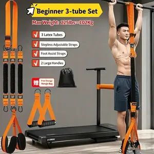 Adjustable Pull Up Assistance Band Set, Heavy Duty Resistance Bands with Knee Rest for Strength Training