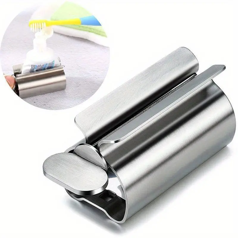 Stainless Steel Toothpaste Squeezer, 1 Count Toothpaste Tube Wringer, Bathroom Gadgets for Toothpaste, Toothbrush, Toothpaste, Cleanser, Bathroom Accessory