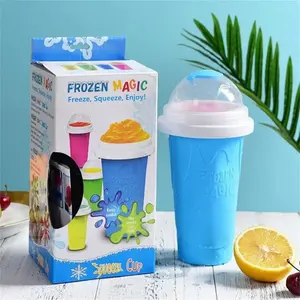Quick-frozen squeeze design, just pour in drinks, freeze and squeeze to get tasty slushie easily