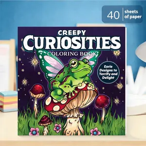 Creepy Curiosities Coloring Book: Eerie Designs to Terrify and Delight  Coloring Pages for All Ages - Spooky Sweet Designs of Cats, Skulls, Pumpkins, Mushrooms, Ghosts, and More