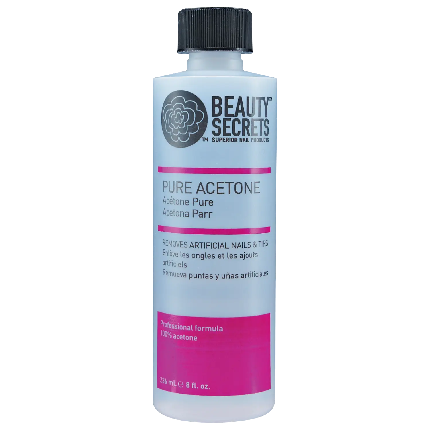 Beauty Secrets Salon-Grade Pure Acetone Manicure Solvent for Adults - Quick DIY Removal for Nail Polish, Acrylic & Fake Nails