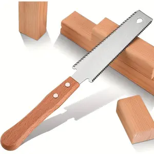 1pc Japanese Pull Saw - Precision Flush Cut Woodworking Hardware Tool with Flexible Steel Blade and Ergonomic Wooden Handle for Smooth, Effortless Trimming and Detail Tasks