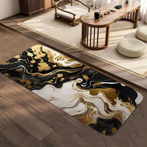 Abstract Marble Pattern Floor Mat, 1 Count Non-slip Soft Floor Carpet, Decorative Area Rug for Home Living Room Bedroom Study Room, Modern Abstract Rug