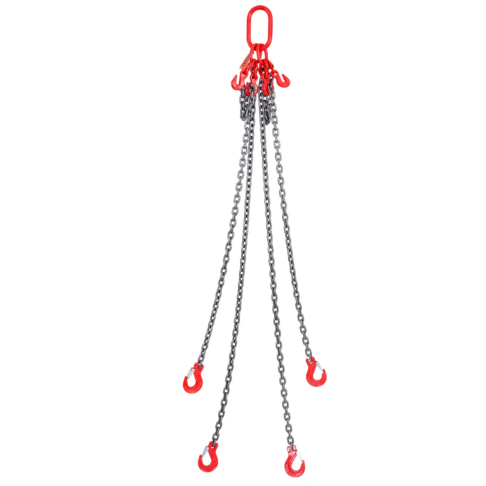 【DealsForYouDays】VEVOR Chain Sling 5/16 inch x 5 ft Lifting Chains with HooksG80 Engine Chain Hoist Lifts11000 lbs/5 Ton Lifting Sling Chains for Engine HoistEngine Lift Chain with 4 Leg Grab Hooks & Adjusters