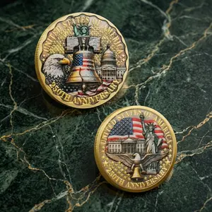 USA 250th Anniversary Commemorative Coin 250 Years Of Freedom Gift , USA Semiquincentennial Medal Coin | 250th Anniversary American Collectible