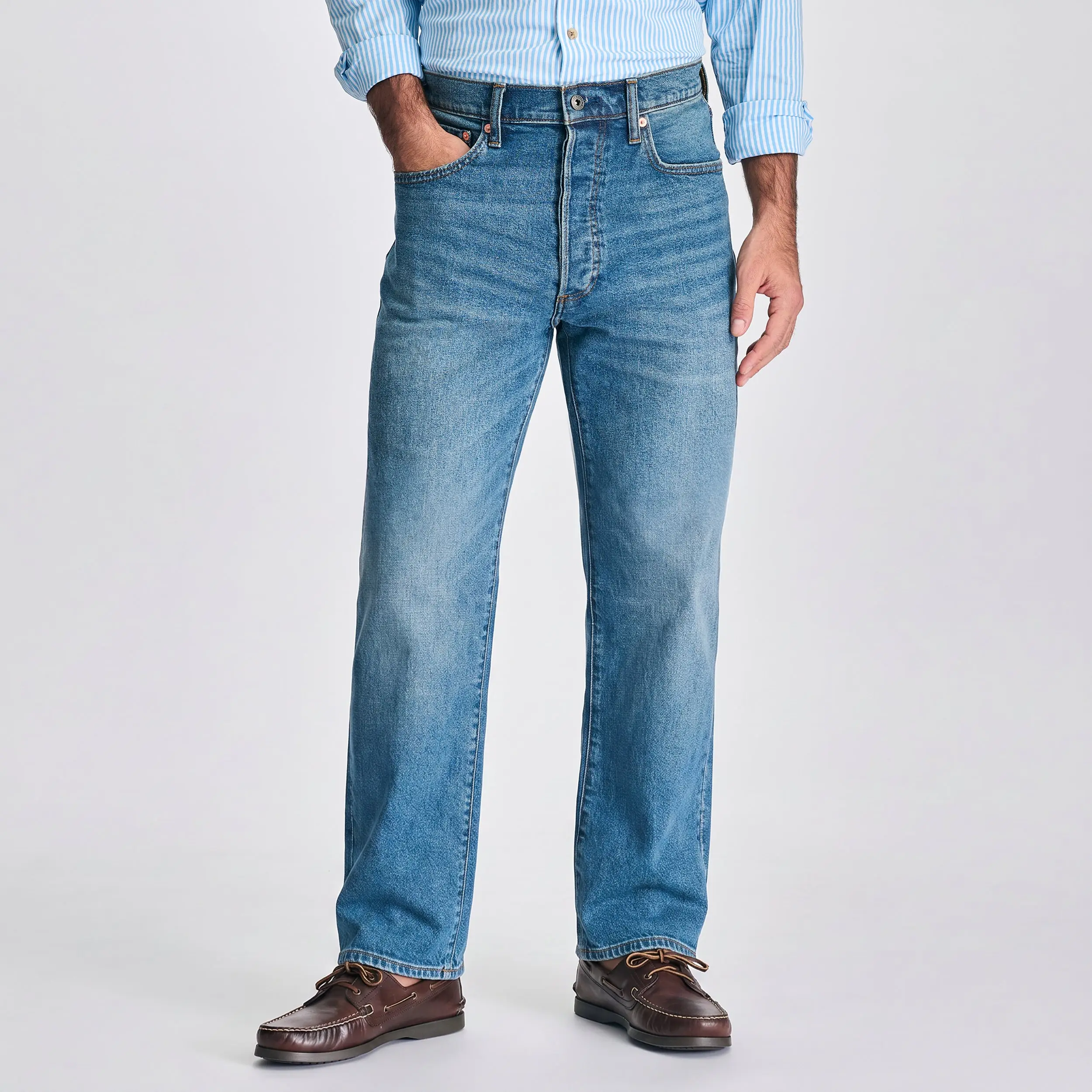 Eddie Bauer Men’s Heritage Loose Fit Jeans Everyday Comfort Everyday
