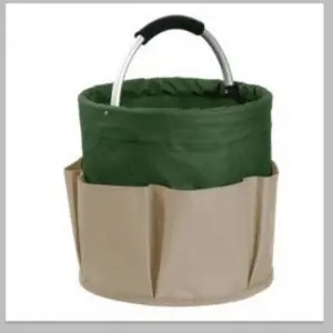 Collapsible Utility Bucket Tote Bag - Multi-Pocket Portable Organizer for Camping, Gardening & Storage large waterproof