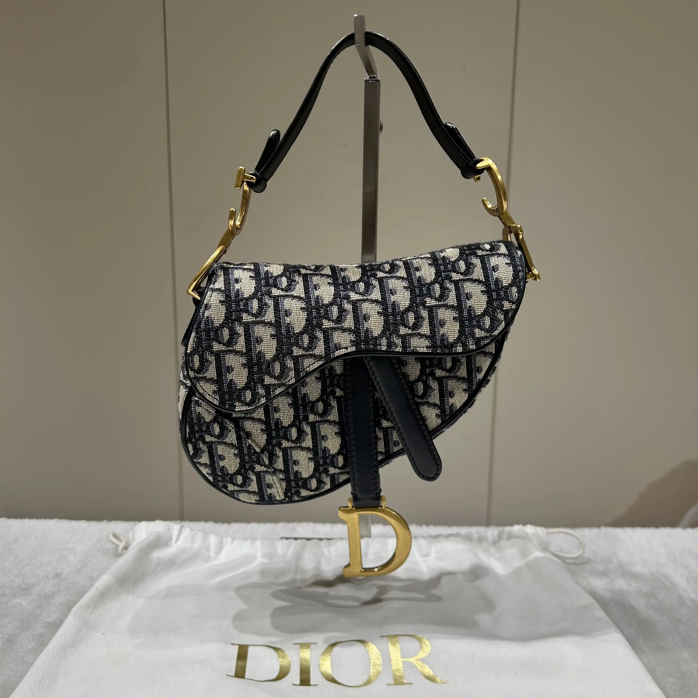 Pre-owned Dior Canvas Shoulder Bags Saddle mini 59434334