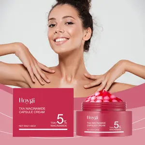 Niacinamide Capsule Cream, Dual Effect Brightening Radiance Gel Moisturizer, Suitable for Local Care Post Treatment, Improves Uneven Skin Tone, 55g/1.94oz