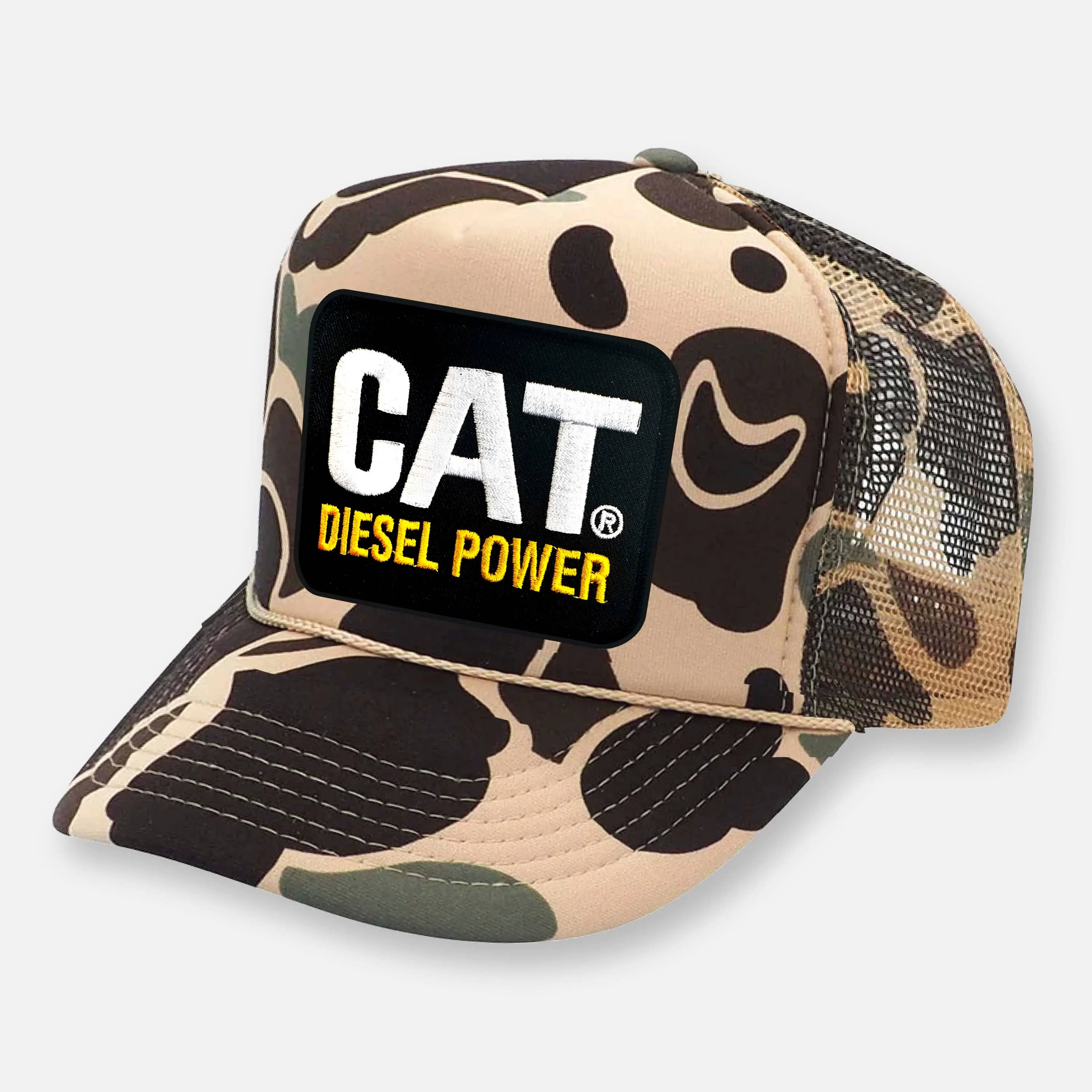 BROWN CAMO CURVED BILL HAT COLLECTION: Cat Diesel Power