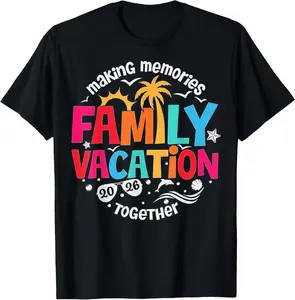 100% Cotton Family Vacation 2026 Beach Matching Family Summer Vacation T-Shirt
