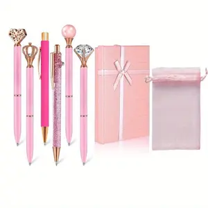 6Pcs/Set Fancy Pens for Women,Crystal Diamond Pen for Journaling Pretty,Glitter Ballpoint with Box Inspirational Gifts for Women Girls College Students Cute Back to School Gifts,Christmas Party,Hand Tools Kits