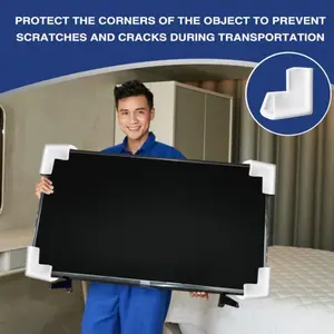 12Pcs Foam Edge & Corner Protectors for TV, Picture Frames, Mirrors & Furniture, Packaging Corner Guards for Moving & Shipping, Protective Foam Packing Supplies