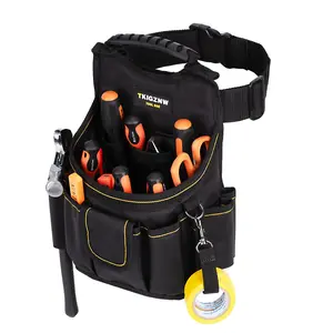 Professional Electrician Tool Belt, 18 Convenient Tool Pockets, Oxford Cloth Tool Bag with Waistband, Detachable and Adjustable, Suitable for Men, Electricians, Carpenters, Construction Work