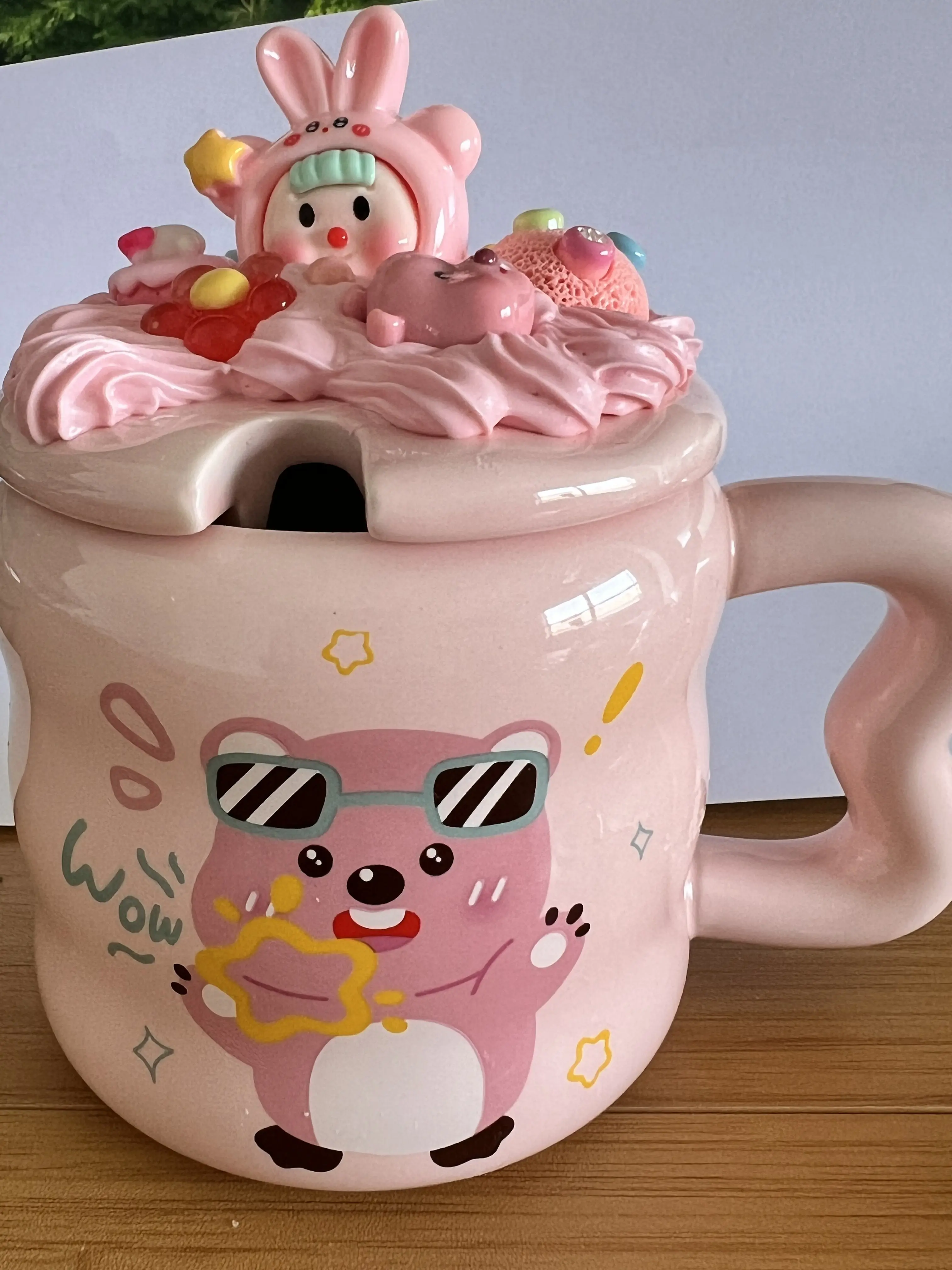 Handmade Custom Mug | Custom Tumbler | Pink Decoden Tumbler | 12 oz Mug | Epoxy, Glitter, Rhinestones and Charms | Ready to Ship Drinkware Stylish