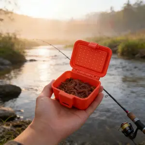 Portable Small Worm Live Bait Box, Fishing Accessories, Fishing Gear Storage, Ideal for Outdoor Wild Fishing, Competitive Fishing, Great Container for Live Bait