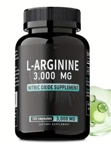 L-Arginine 3000mg 120 Caps Cardio and Muscle Health