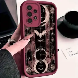 A magic bat pattern phone case, TPU shockproof full protection case, suitable for Samsung S21/22/23/24/25/NOTE20 PLUS ULTRA FE A13/14/15/16/17/33/34/35/36/52/53/54, an ideal gift for friends and family, T401