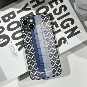 Man Kate Spade Flower Phone Case For iPhone 17 16 Promax 15 Pro 14 Plus 13 Pro 12 mini 11 Samsung Galaxy S25 Plus S24 Ultra S23 Glass phone case