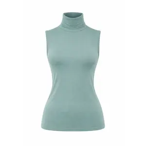 Sleeveless Turtleneck Top