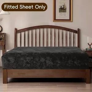 PHF Truly Velvet Fitted Sheet No Pillowcases Bedding Bedroom Suitable for Fall Winter Spring, Gift PHF Truly Velvet Fitted Sheet No Pillowcases Bedding Bedroom Suitable for Fall Winter Spring, Gift
