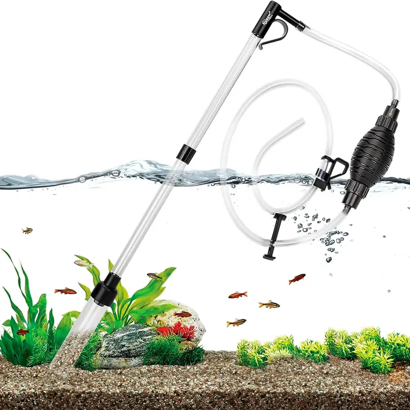 hygger Universal Aquarium Gravel Cleaner Tool - High-Quality PVC, Easy-to-Use Manual 2-Hand Operation, 30L Fast & Safe Drain & Wash, Up/Down Sand Wash, Adjustable Water Flow Dirt Removal Fish Tank Tool