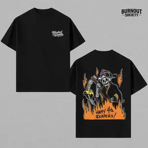 Happy 4th Reapers Firefighter T-Shirt, Grim Reaper Fireman Patriotic Shirt, Skull Firefighter 4th of July Tee, Firefighter Independence Day Shirt