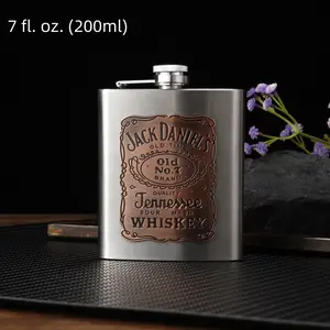 Retro Stainless Steel Hip Flask, Silver Color Thickened Portable Mini Kettle, Outdoor Travel Bottle, Home Use, Compact Design