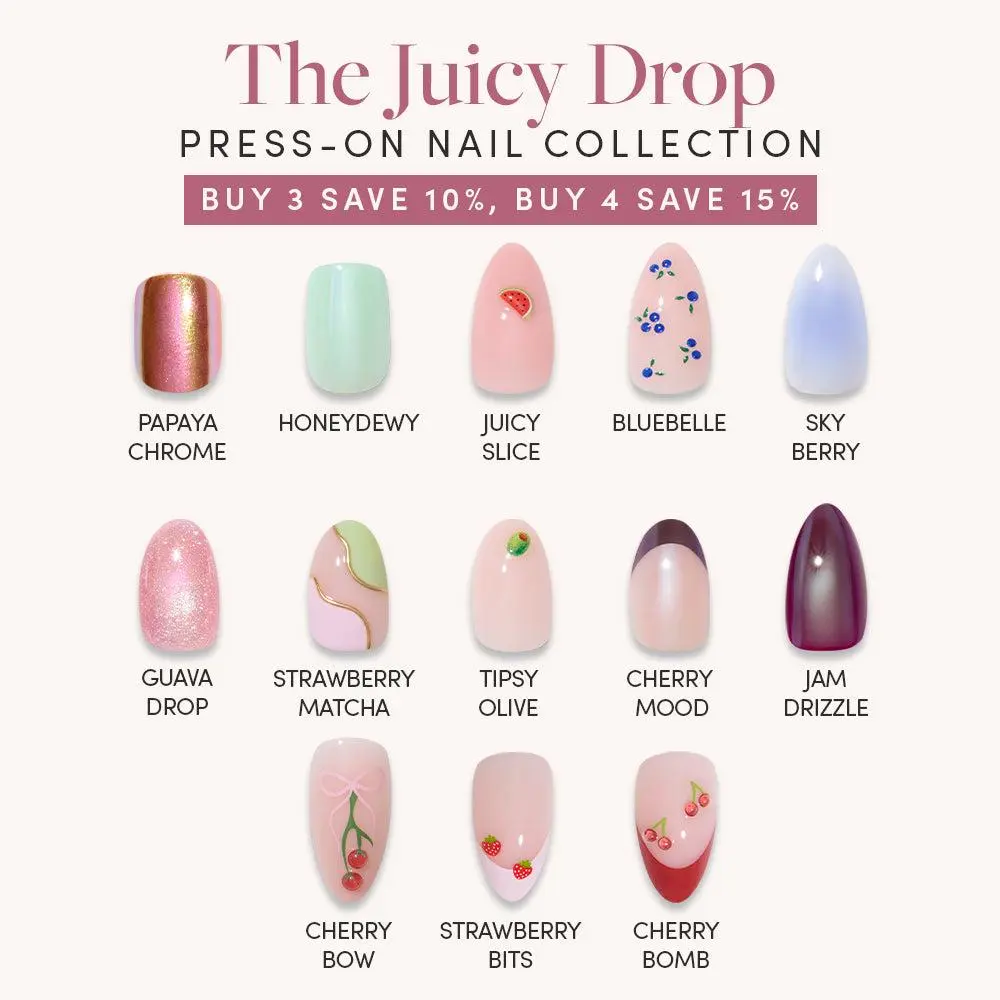 Glamnetic Juicy Drop Press-On Nail Collection Glamnetic Juicy Drop Press-On Nail Collection