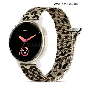 20mm metal magnetic compatible Garmin Vivoactive 5 strap/Vivoactive 6/3/3 music, quick release stainless steel mesh strap, suitable for Venu Sq 2 and Forerunner 55/165/245/645/570-42mm Milanese wristband, Smart Watch Accessories, Smartwatch Strap