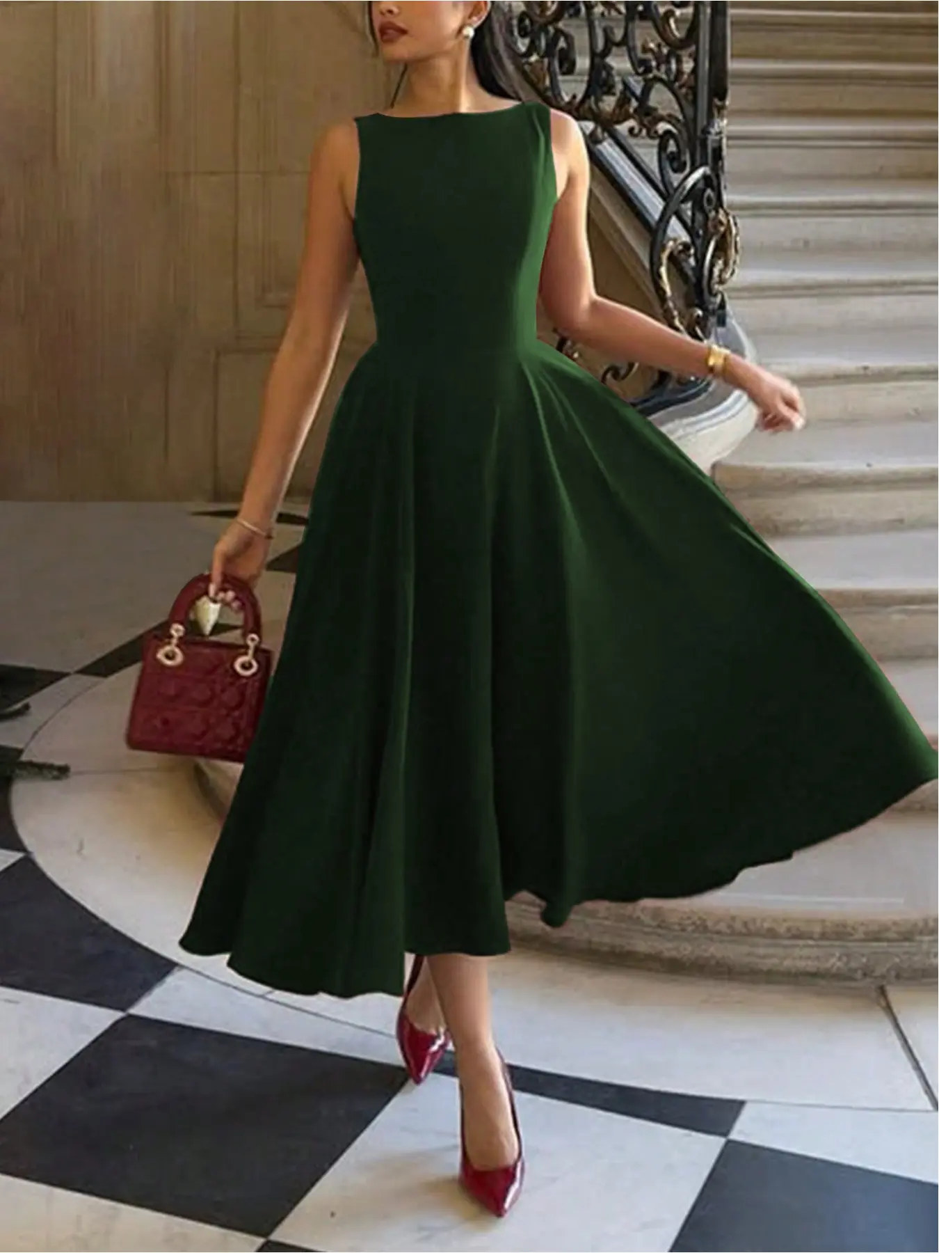 French-style chic elegant everyday romantic backless slip dress exquisite Formal Wear Christmas holiday party date waist-cinching hollow-out sexy charming long dress christmas dress,new year dress