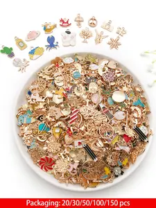 Random Style Mixed Art Charms Pendant, Fashionable DIY Jewelry Accessories for Women & Girls, Trendy All-match & Exquisite DIY Jewelry for Birthday Gift, Beads Charms Accessories, Diy Jewelry Making, Diy Beading Accessories