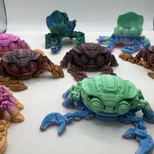 Mini Cyber Crab Container Articulated Figurine Cute Decor