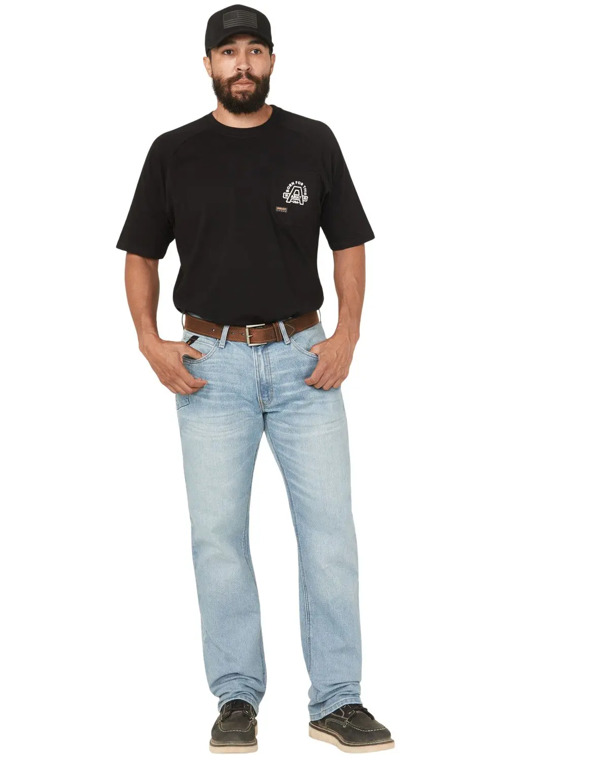 Ariat Men's Men'S Rebar M4 Light Wash Shoreline Straight Durastretch - 10058799