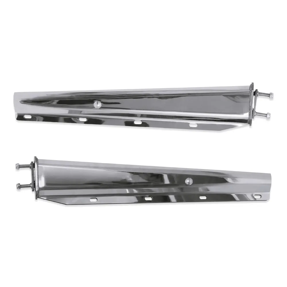 Heavy Duty 30-in Stainless Steel Spring-Loaded Straight Mud Flap Hanger Pair, 2.5'' Bolt Spacing Mount Parts for Semi Trucks