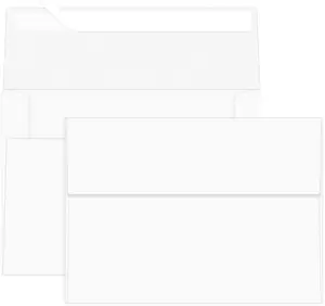 4X6 White Envelopes for Invitation, A6 Envelope 4.75 X 6.5 Inch, 4X6 Envelopes for A6 Cards,Self Seal Envelopes for Weddings, Greeting Cards,Baby Shower,Photos,Birthday (White) Rinrda