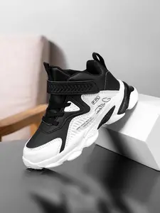 Boy's Colorblock Velcro Design Running Shoes, Athletic Shoes, Color Blocked Shoes, Sporty Comfortable Breathable Lightweight Non-slip Sneakers, Kids Sports Shoes for Daily Wear, Youth Fashion Shoes