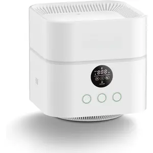 Air Purifier and Humidifier Combo for Bedroom, Covers Up to 200ft2, H13 True HEPA Filter, 500ML Water Tank, Quiet Cool Mist Top Fill Essential Oil Diffuser for , Pet Room, White