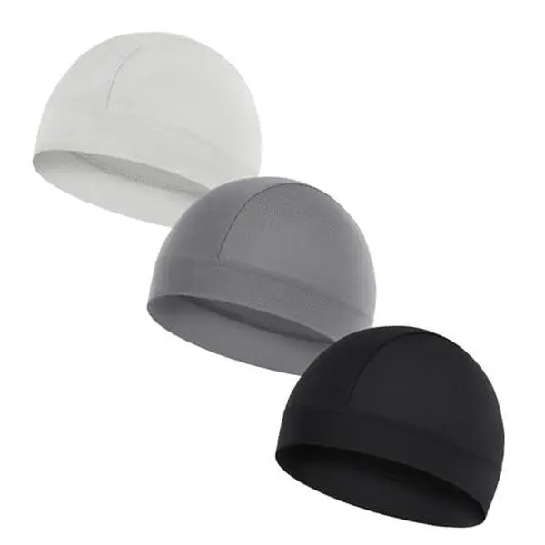 Lightweight Breathable Skull Cap Hat Beanie Do-rag Lightweight Sweat Wicking Hat Head Wrap Under Helmet Liner.Helmet  Beanie cycling caps Two wearing styles Running Beanie Under Helmet Lineri Sports Esports Styling Windproof Suitable .